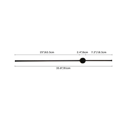 Ljos Minimalist LED Linear Wall Light 35.8 in Black