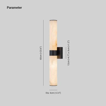 Glitre LED Linear Alabaster Bathroom Wall Sconce