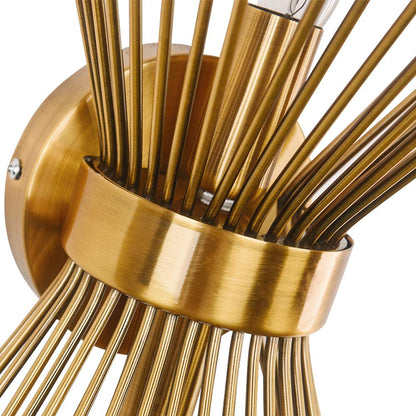 Blink Mid-Century Modern Brass Wall Sconce Up Down Starburst