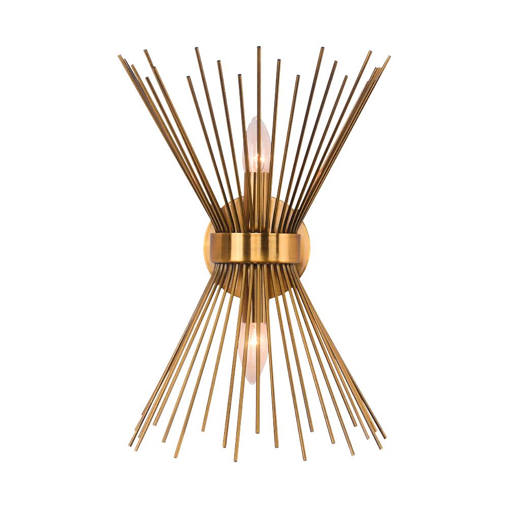 
Blink Mid-Century Modern Brass Wall Sconce Up Down Starburst