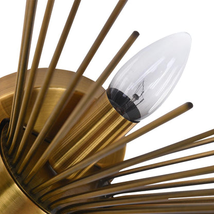 Blink Mid-Century Modern Brass Wall Sconce Up Down Starburst