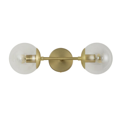 Hjarta Minimalist Glass Globe Wall Sconce Brass or Black