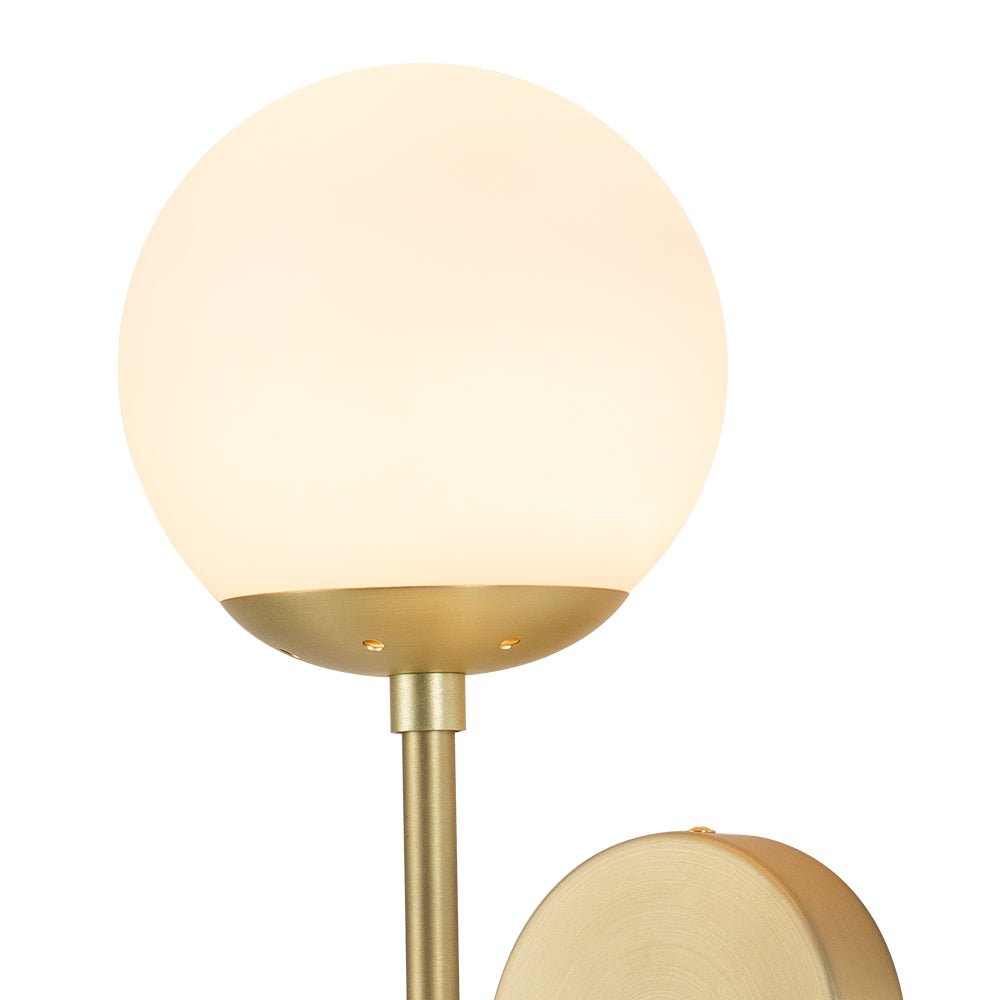 
Hjarta Minimalist Glass Globe Wall Sconce Brass or Black