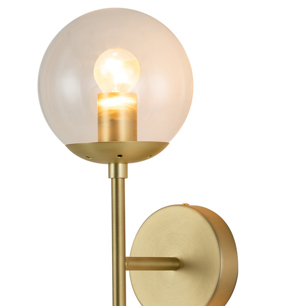 
Hjarta Minimalist Glass Globe Wall Sconce Brass or Black