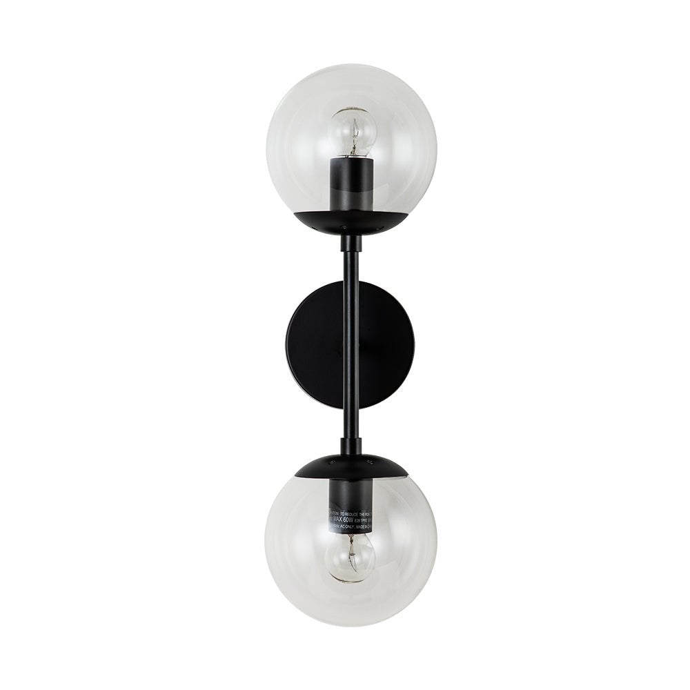 
Hjarta Minimalist Glass Globe Wall Sconce Brass or Black