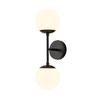 Hjarta Minimalist Glass Globe Wall Sconce Brass or Black