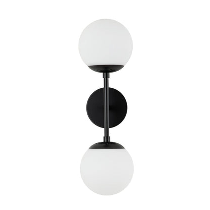 Hjarta Minimalist Glass Globe Wall Sconce Brass or Black