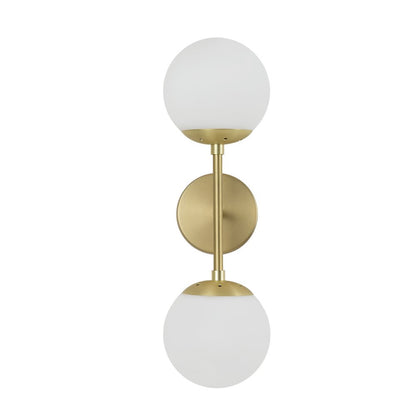 Hjarta Minimalist Glass Globe Wall Sconce Brass or Black