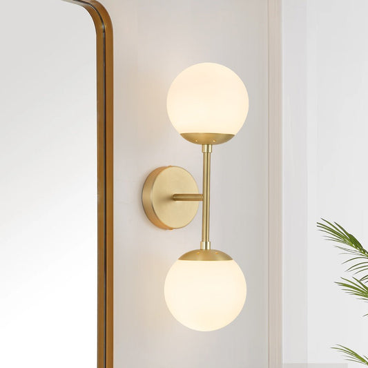 
Hjarta Minimalist Glass Globe Wall Sconce Brass or Black