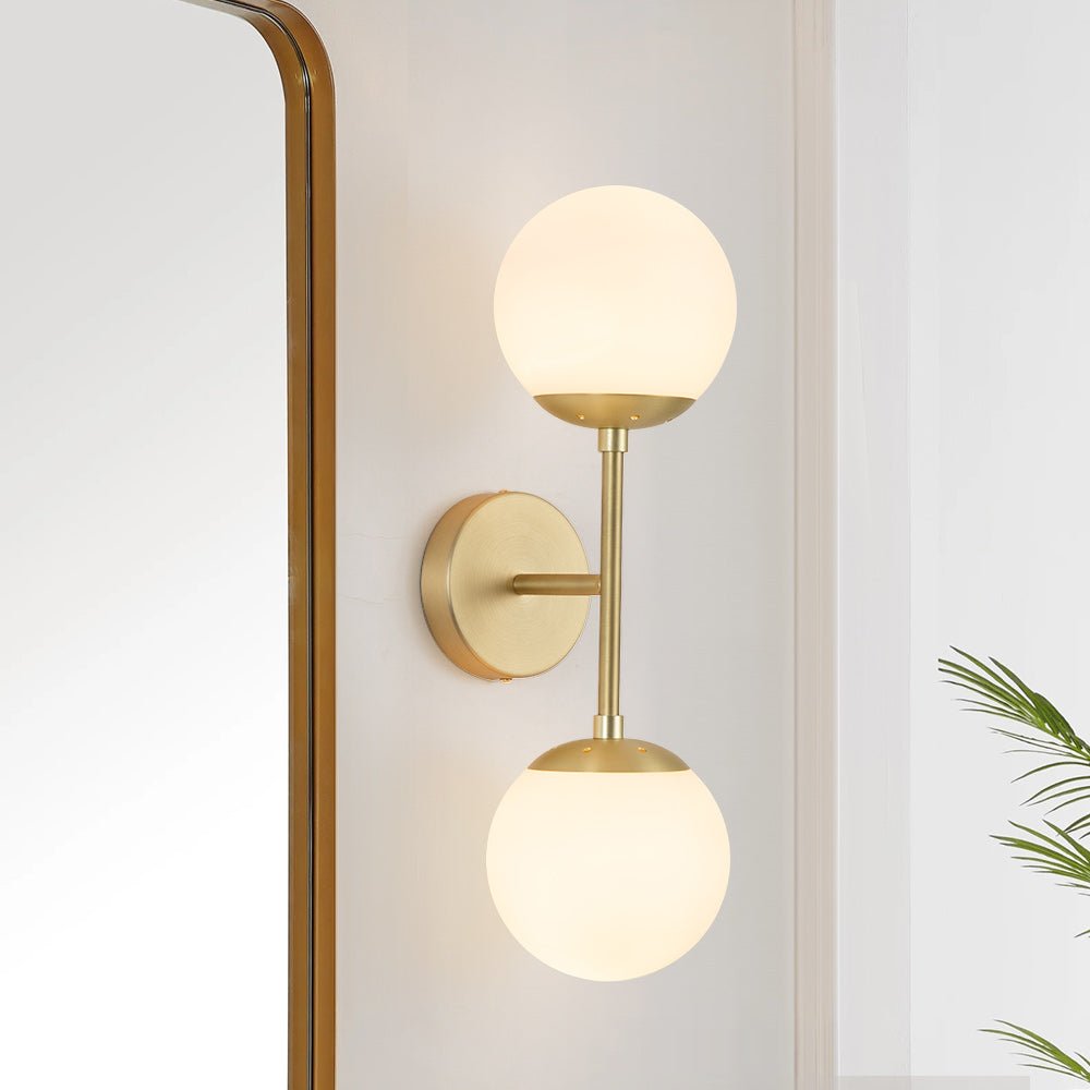 
Hjarta Minimalist Glass Globe Wall Sconce Brass or Black