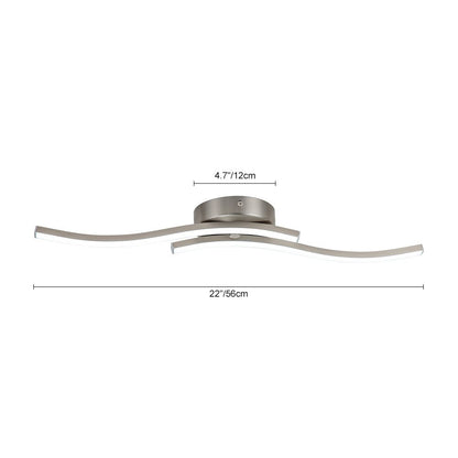 Kveld Wavy Linear LED Flush Mount Wall Light