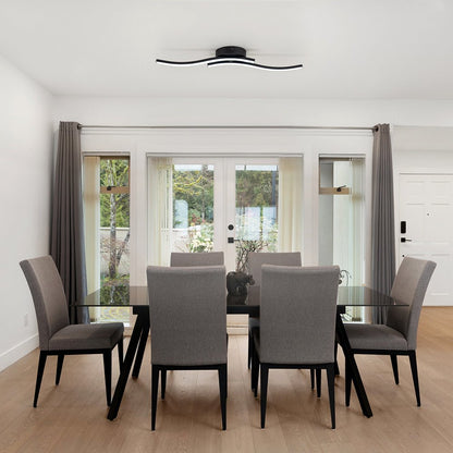 Kveld Wavy Linear LED Flush Mount Wall Light