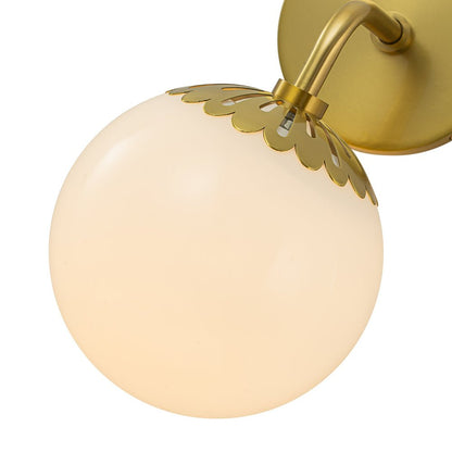 Himinuli Daisy Opal Glass Wall Lamp Brass