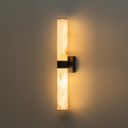 Glitre LED Linear Alabaster Bathroom Wall Sconce