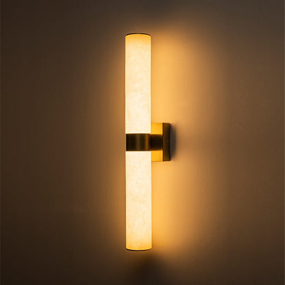 Glitre LED Linear Alabaster Bathroom Wall Sconce
