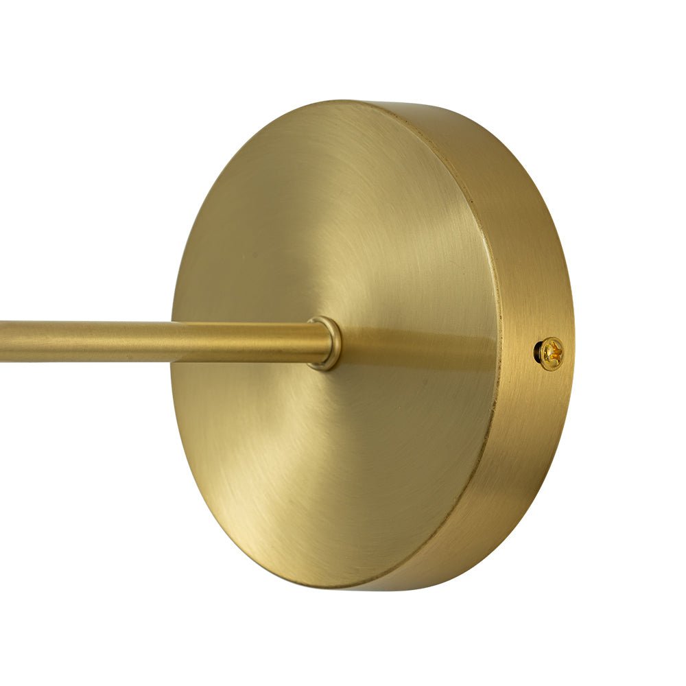 
Aether Mid-Century Brass Wall Sconce with Opal Glass Globe