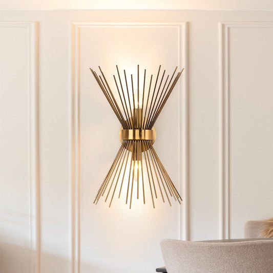 
Blink Mid-Century Modern Brass Wall Sconce Up Down Starburst