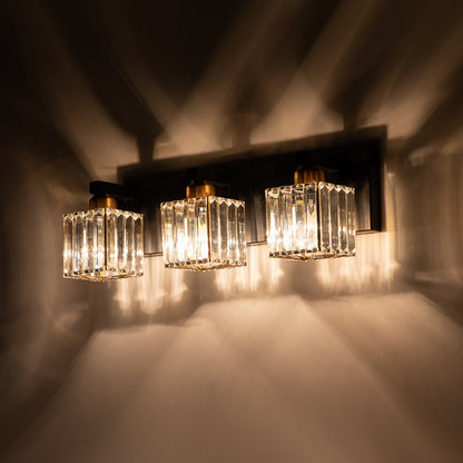 Lumen Modern K9 Crystal Bathroom Vanity Wall Lamp