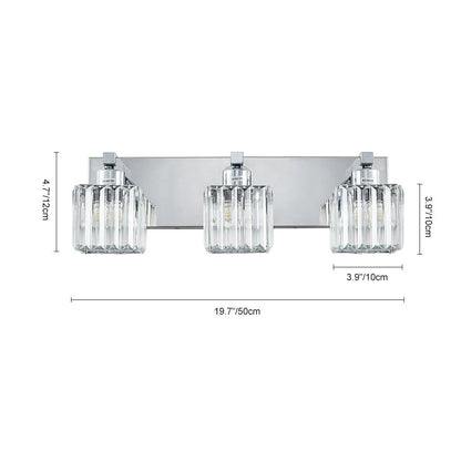 Lumen Modern K9 Crystal Bathroom Vanity Wall Lamp