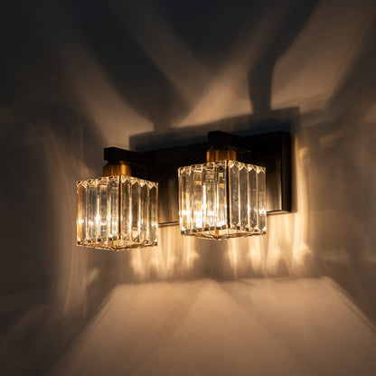Lumen Modern K9 Crystal Bathroom Vanity Wall Lamp