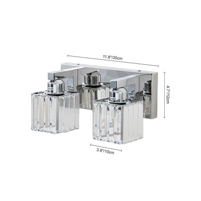 Lumen Modern K9 Crystal Bathroom Vanity Wall Lamp