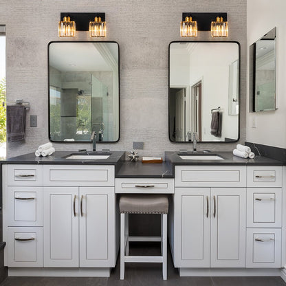 Lumen Modern K9 Crystal Bathroom Vanity Wall Lamp